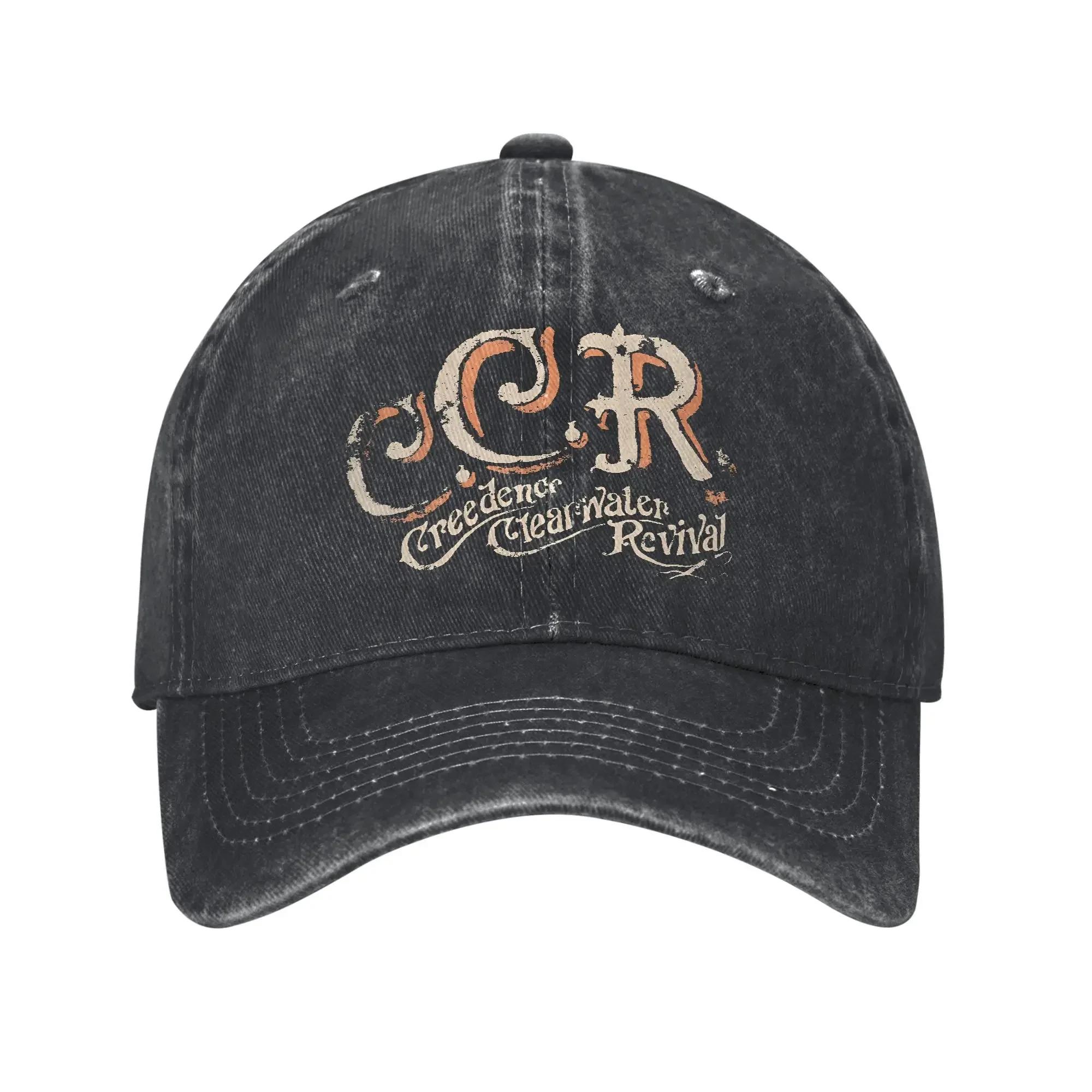 

Creedence Clearwater Revivals Sun Baseball Cap CCR Vintage y2k Retro Male Washed Trucker Wholesale Hippie Baseball Caps One Size