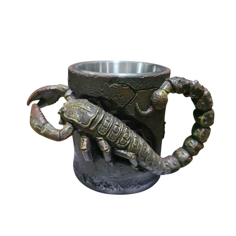 

ozLimited Edition Resin Radiated Scorpion Mug, A Personalized Coffee Cup. One Size коричневий