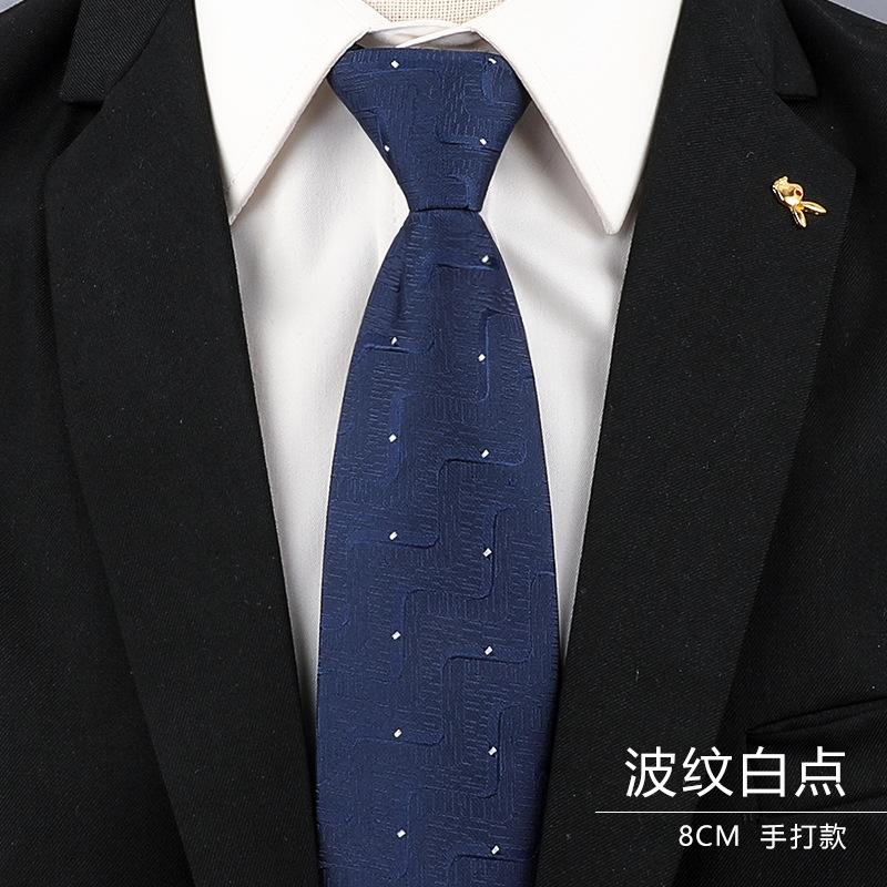 

Tie Men S Corrugated White Dot Dress Business Shirt Suit Lazy No Zipper Wedding Trend