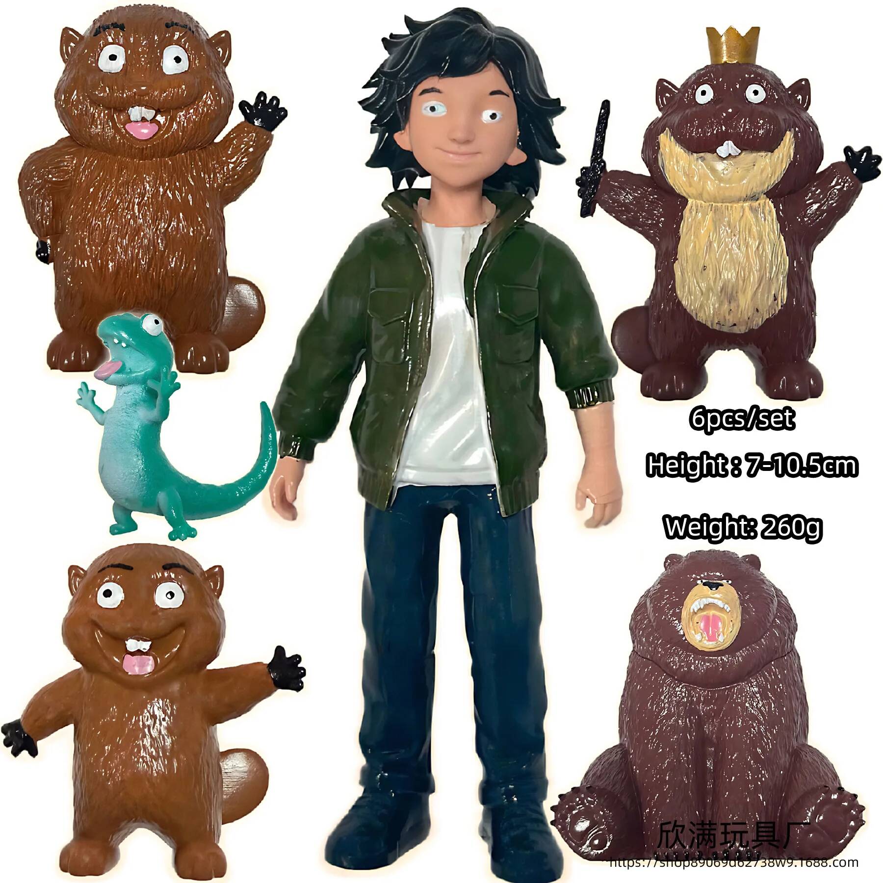 

New Hoppers Tom Lizard Figure Toy Anime Peripherals Mabel Action Figures King George Figurine Model Set Birthday Gift Poseable Articulated Scale
