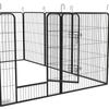 12 Panels Heavy Duty Puppy Playpen, for Small Dogs, Indoor and Outdoor Use - Silver