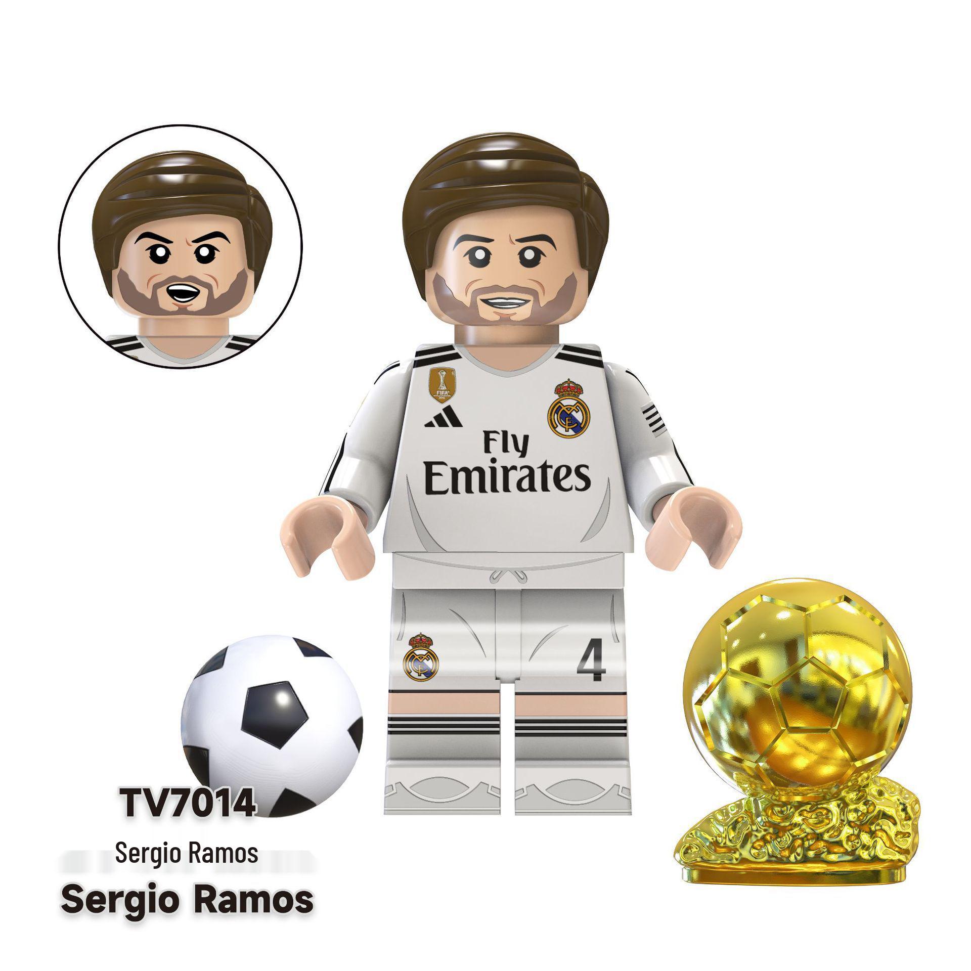 TV6501-6502 Football Star World Cup Minifigure Building Blocks Set for Kids