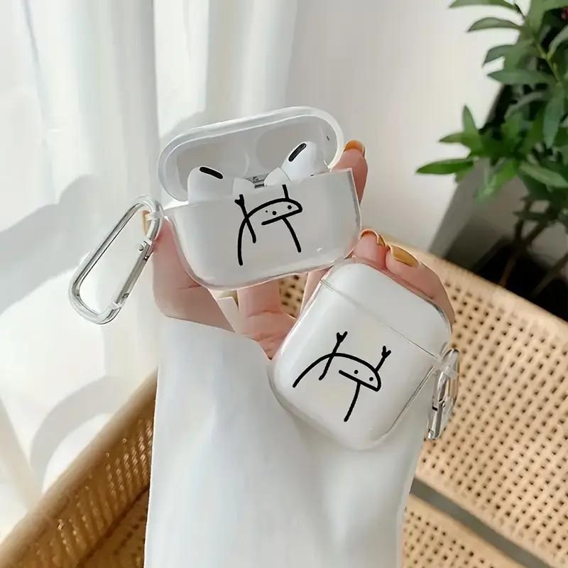 Transparent case line person suitable for AirPods1/1st generation protective case Apple pro/1 wireless bluetooth headset cover