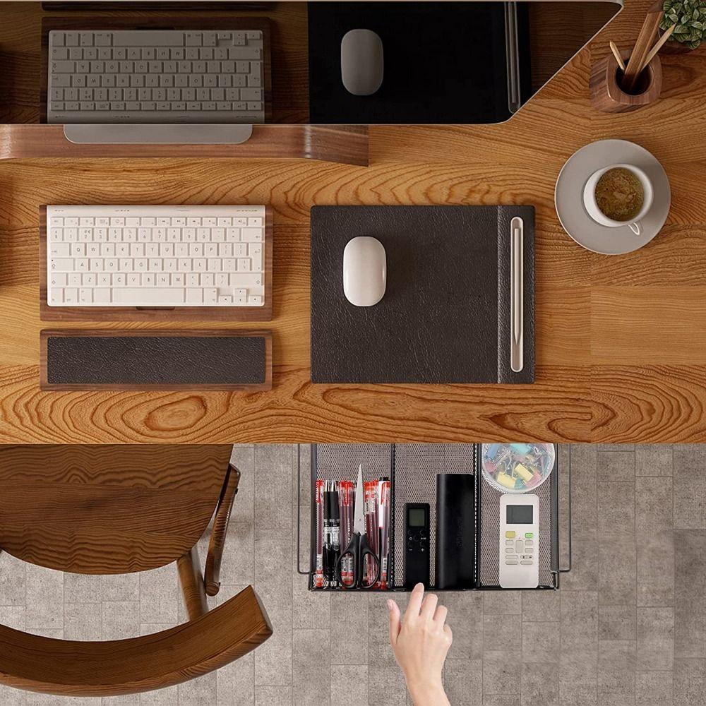 Großvolumige Schublade unter dem Schreibtisch Platzsparende Hängeablage Metall-Aufbewahrungskorb Büro