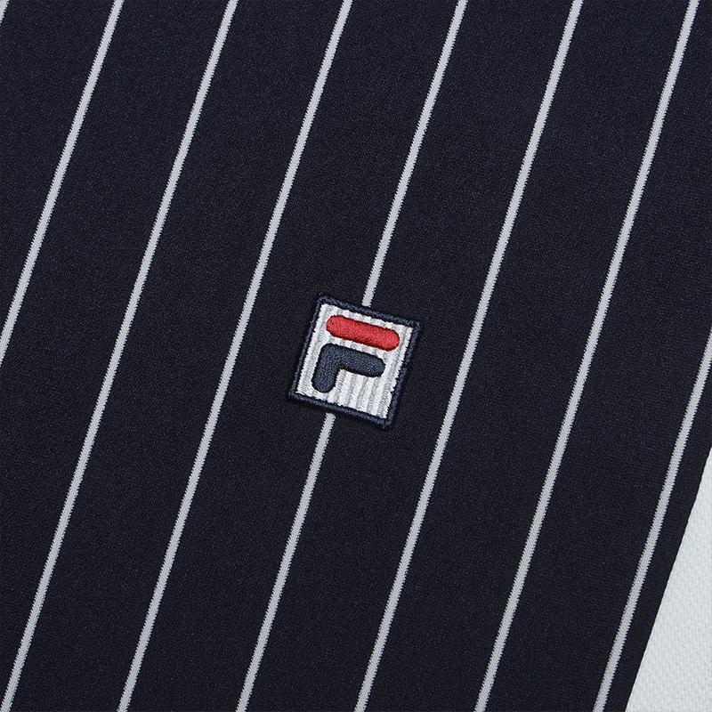 FILA Striped Long Sleeve Breathable T-Shirt With Half Zip Men Tops A11M513219FZA