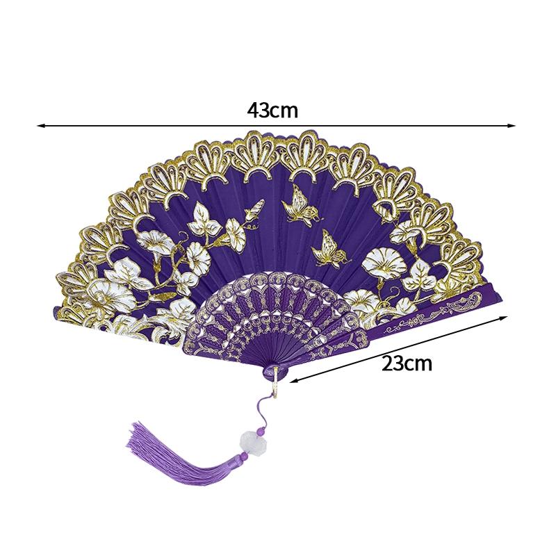 Folding Hand Fans Painting Drawing Decorative Fans Photo Props Hand Fans for Women Dance Fan Wedding Party Home Decor