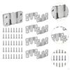 10 Interlocking Flush Mount Bracket Hooks for Picture Hanging Stainless Steel Frame Accessories