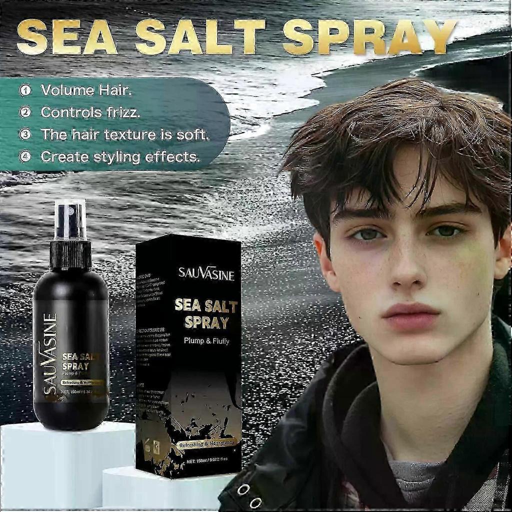 Spray de Sal Marina a Base, Acabado de Sal Marina Para el Cabello, Da Volumen