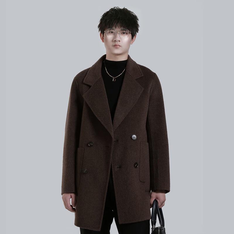 Yiliteng YTMDGA107 Men's Double-Faced Wool Overcoat