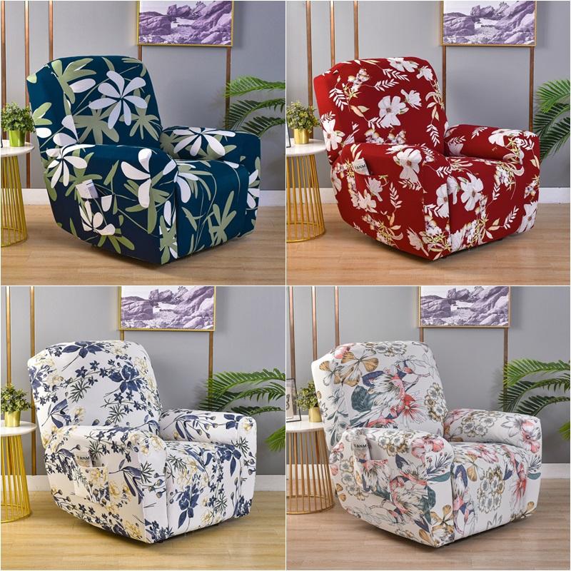 

Чехол для дивана с цветочным принтом для гостиной, эластичные чехлы для стульев с откидной спинкой, защитный нескользящий чехол для кресла ленивого мальчика