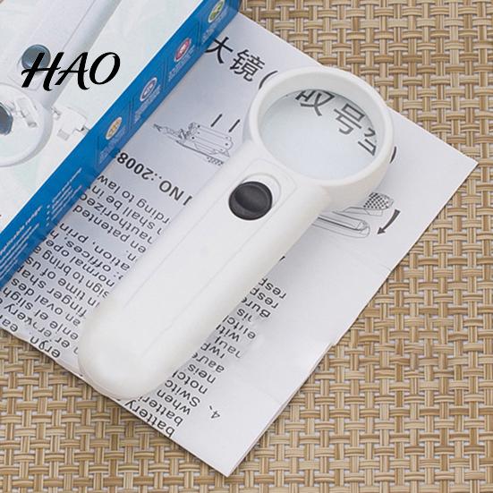 Handheld Magnifying Glass 1 Set Professional High-clarity 15X Magnifier Lens with 2 LED Light Illuminated Portable Mini Loupe Pocket Tool Reading