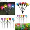 Stylish Solar Energy Tulip Garden Light Water Proof Led Lights For Lawn And Landscape