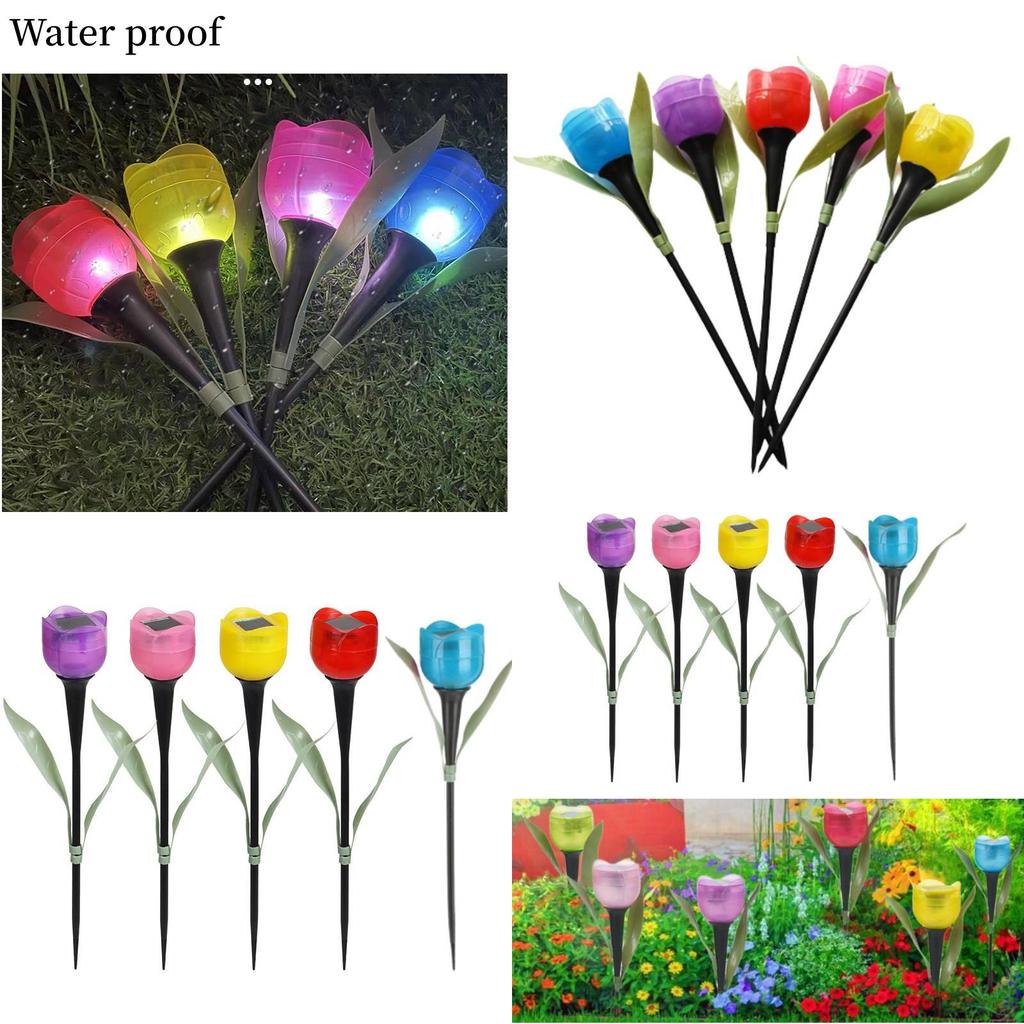 Stylish Solar Energy Tulip Garden Light Water Proof Led Lights For Lawn And Landscape