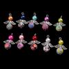 60 Pieces Mixed Silver Angel Butterfly Charms Pendants Faceted Beads