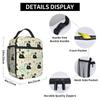 Mid Century Black Atomic Cat With Starbursts Insulated Lunch Bag for Women Kids Leakproof Food Boxes Thermal Lunch Box Tote
