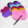 1Pc Silicone Apple-Shaped Makeup Brush Cleaner Pad With Suction Cup For Effective Cosmetic Tool Cleaning