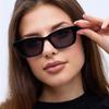 2pcs Fashion Small Frame Cat Eye Sunglasses Women Multi Color Rectangle Sun Glasses Vintage Casual Style UV400 Outdoor Oculos