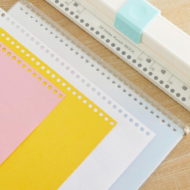 30 Holes Punch for Craft Paper Scrapbooks Stationeries, 30 Hole Punchersliding Paper Hole Punch Handheld Hole Puncher