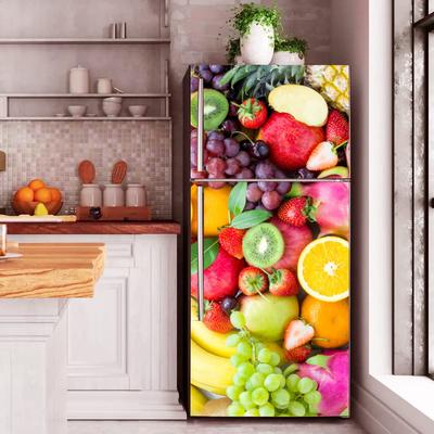 Adesivi per frigorifero da parete con motivo geometrico per sala da pranzo, decorazione domestica, mattoni, armadietto per tazze, alimenti, decalcomania da muro in vinile, frigorifero