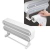 3 In 1 Wrap Cutter Organizer with Paper Towel Holder Magnetic Plastic Aluminum Alloy Space Saving Bi