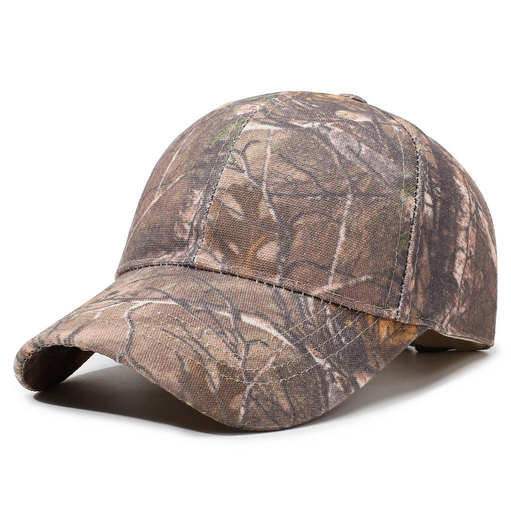 Baseball Cap with Leaf Jungle Camouflage Pattern for Outdoor Wilderness Hiking
