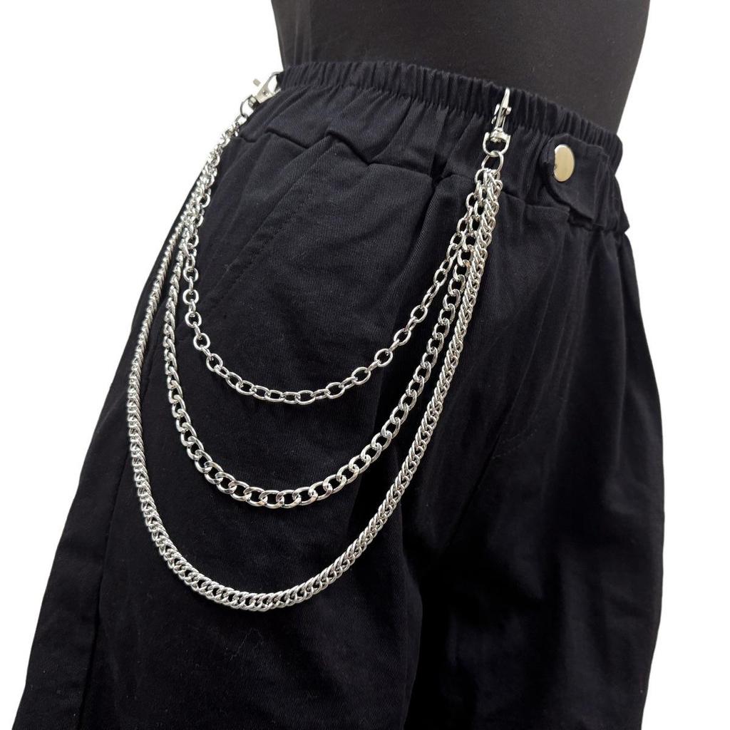 Multi-layer Metal Chain Pendant: Trendy Hip Hop Waist Accessory