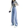 Women's High-Waist Wide-Leg Jeans - Spring/Autumn 2024 Versatile Slim Loose Straight Trousers
