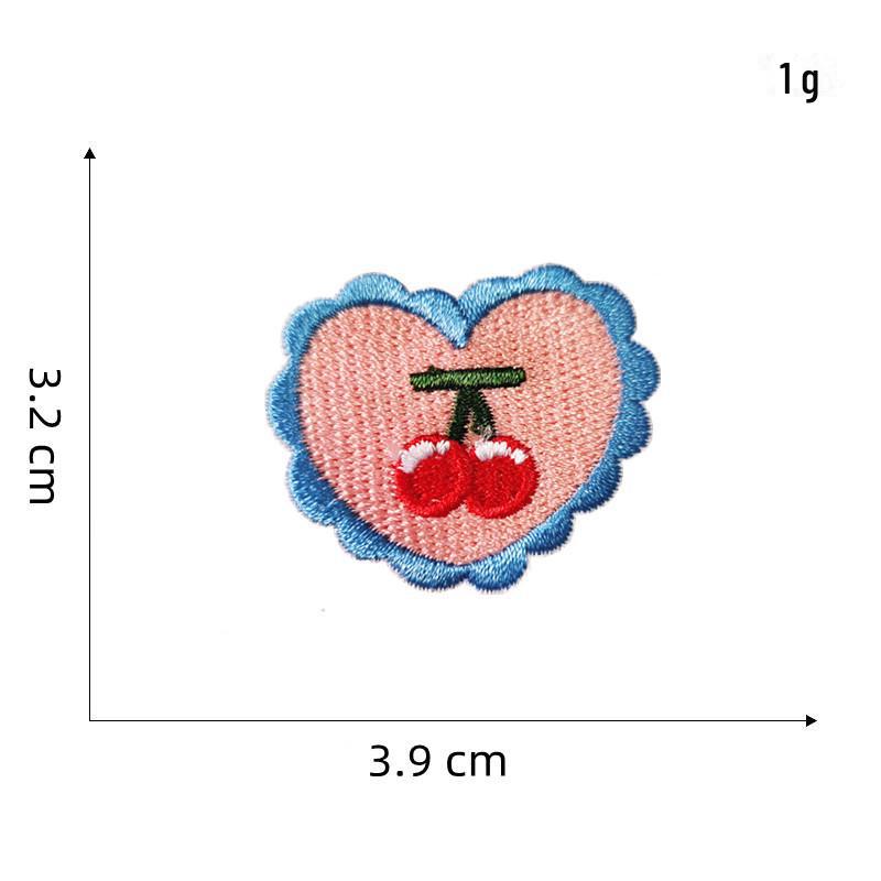 Cartoon Flower Love Self-Adhesive Embroidery Patch for DIY Decoration