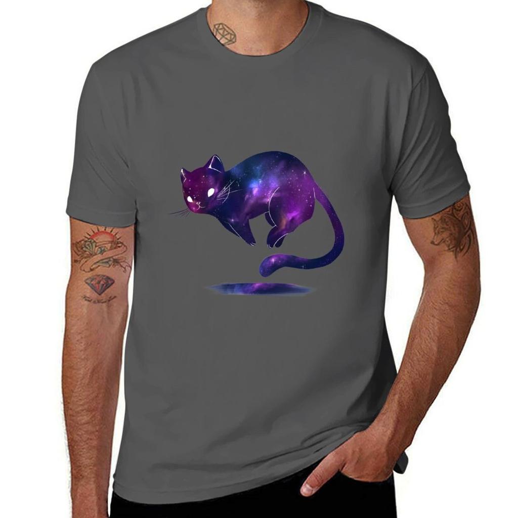 Galaxy Cat T-Shirt T Shirts with Prints Man T Shirt Luxury T-Shirt