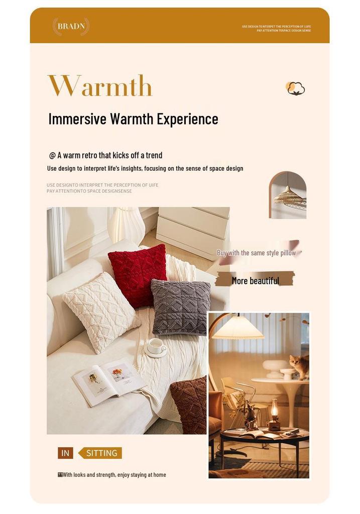 Thickened Non-Slip Plush Sofa Cushion - Autumn/Winter Design