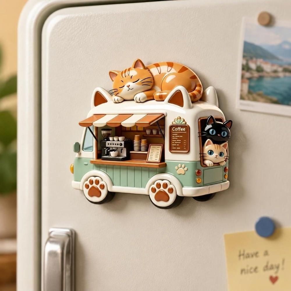 Simulation Refrigerator Magnet 3D Relief Decorative Fridge Magnet Cat Fridge Magnet  Kitchen Decor