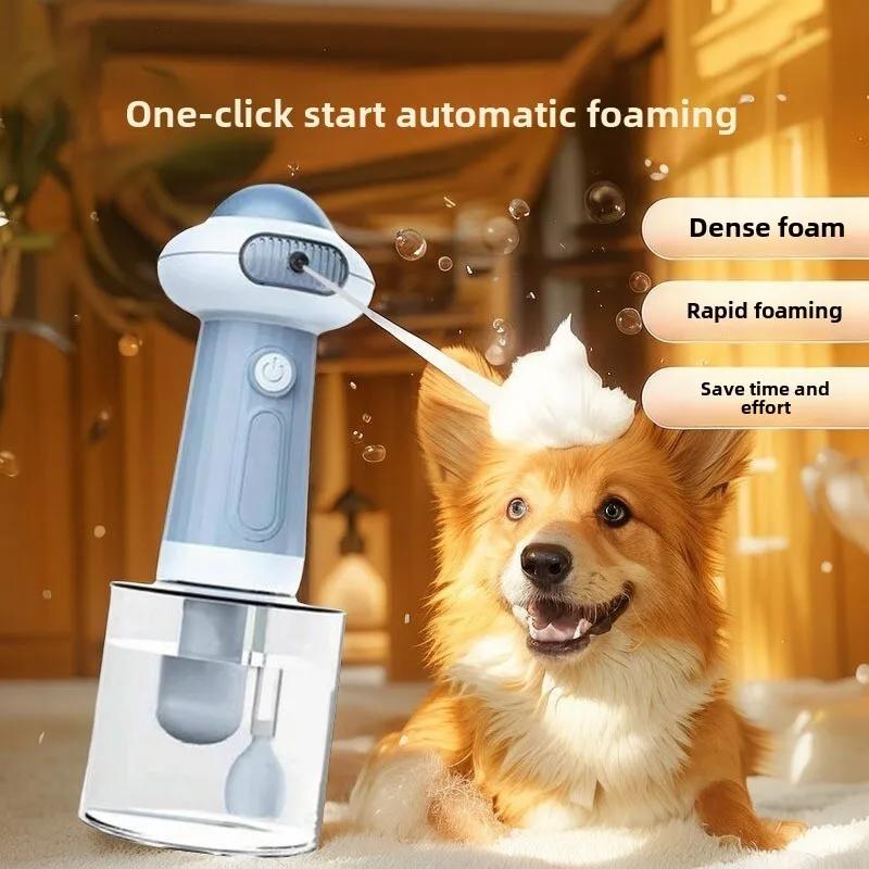 Mute Automatic Pet Shampoo Dispenser Wireless USB Grooming Frother Dog Cat Bath Foam Sprayer Deeper Cleaning Supplies Tool