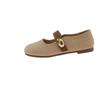 Soft Leather Mary Jane Single Shoes Women's Flats Summer New Gentle Wind Pregnant Women Soft-soled Beanie Shoes