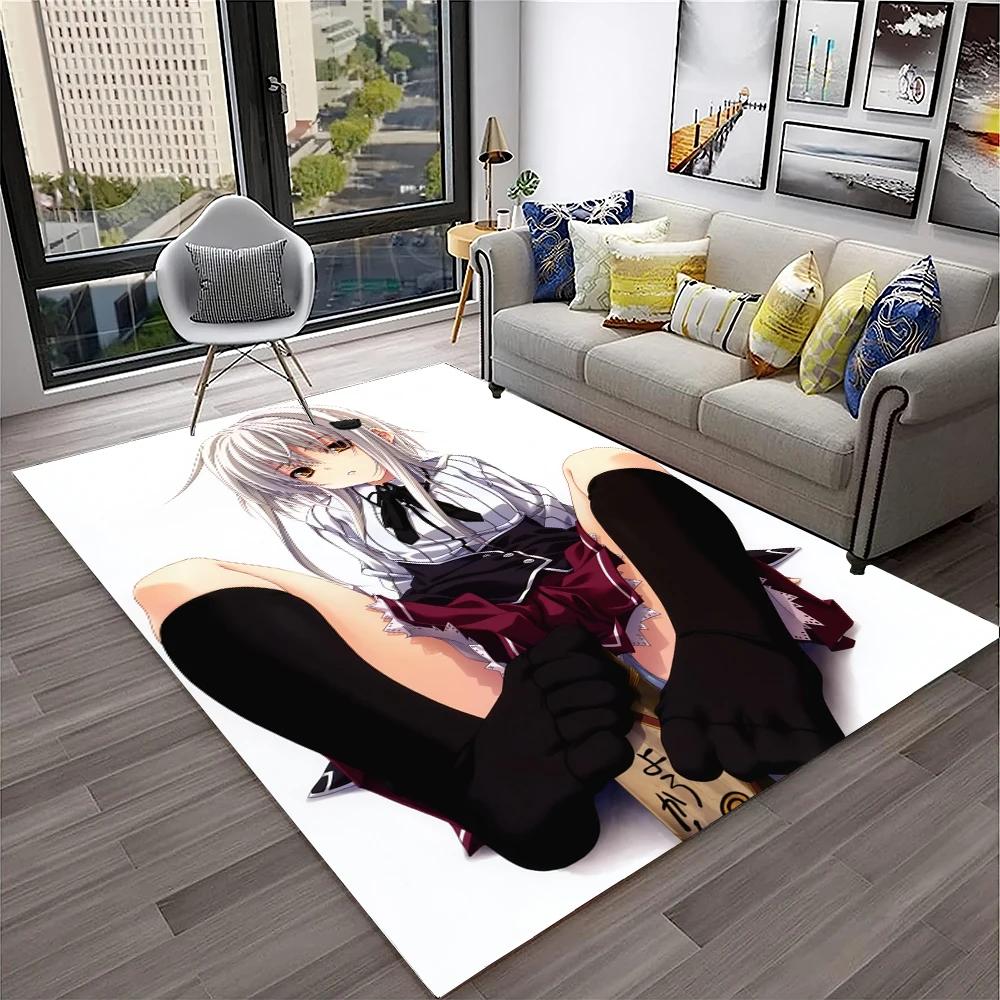 High School DxD Sexy Girl Cartoon 3D Carpet Rug for Home Living Room Bedroom Sofa Doormat Decor,kids Area Rug Non-slip Floor Mat