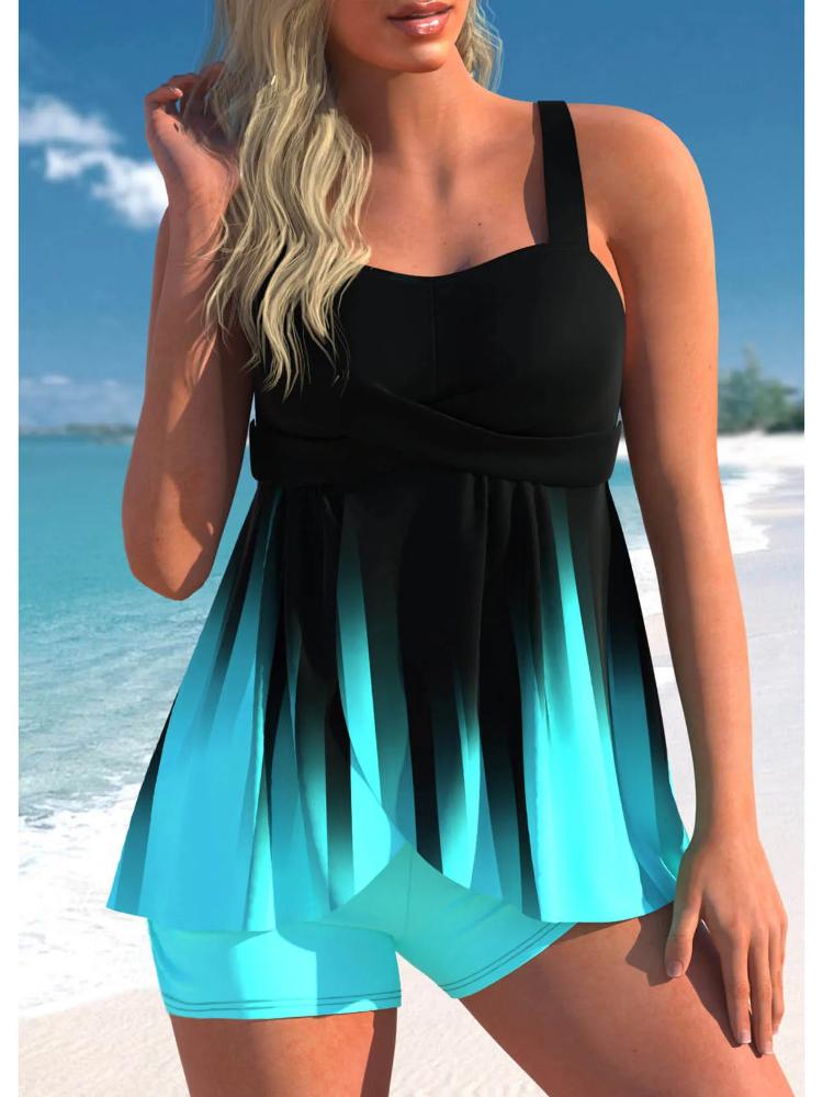 

Новинка 2024 года, летние женские модные пляжные купальники, танкини, монокини, купальник из двух предметов, новый пляжный купальник с принтом, женские танкини L чёрный