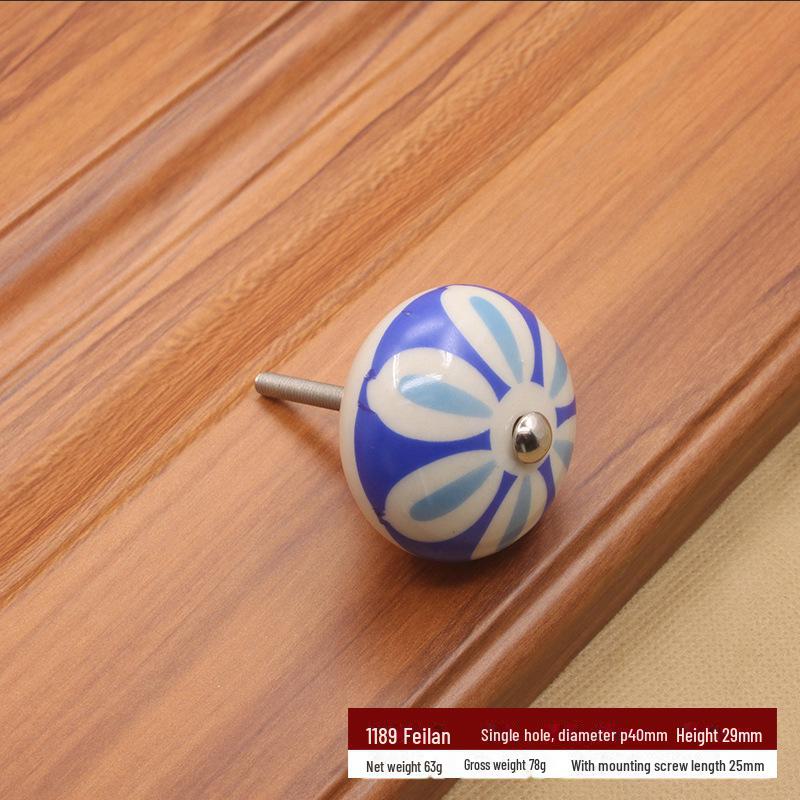 Modern Simple Ceramic Pumpkin Handle for Wardrobes and Drawers