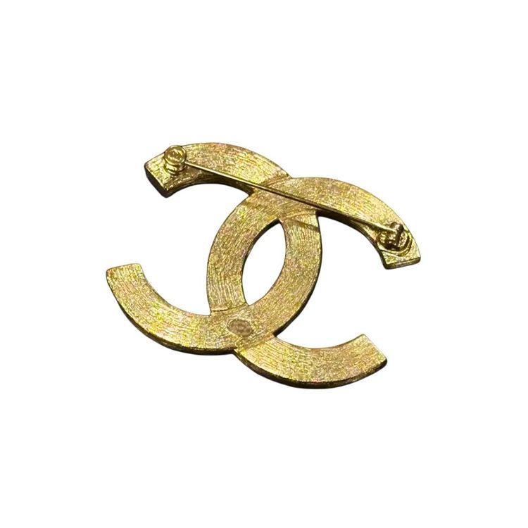 Chanel Lava Patch Double C Rhinestone Brooch Women brooch Gold ABD184B16634NY128