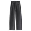 Women's Gray Woolen High-Waist Scimitar Pants - 2024 Autumn/Winter Collection
