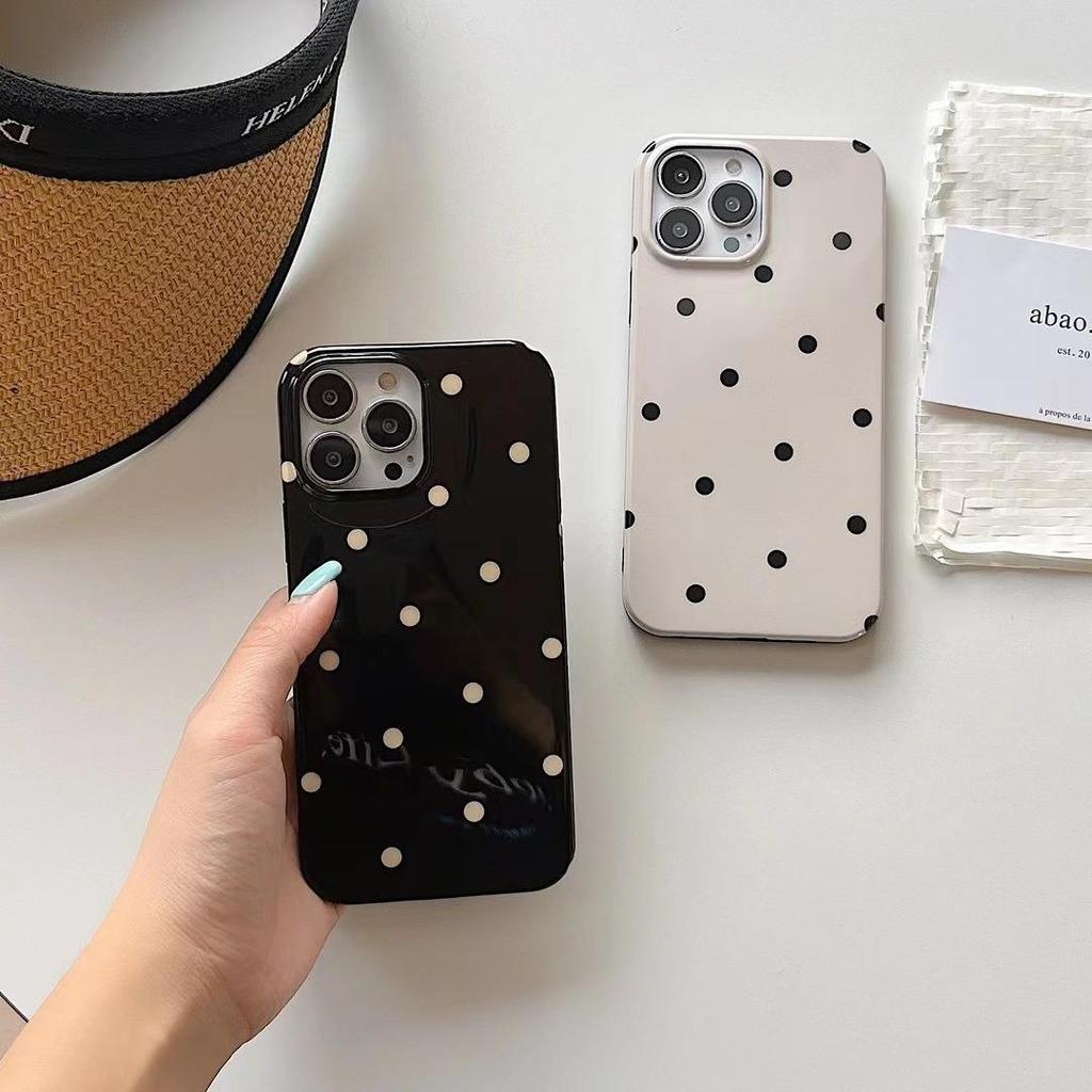 Zhao Lusi Inspired Polka Dot Milk Tea Color Phone Case for Apple 17 Pro Max
