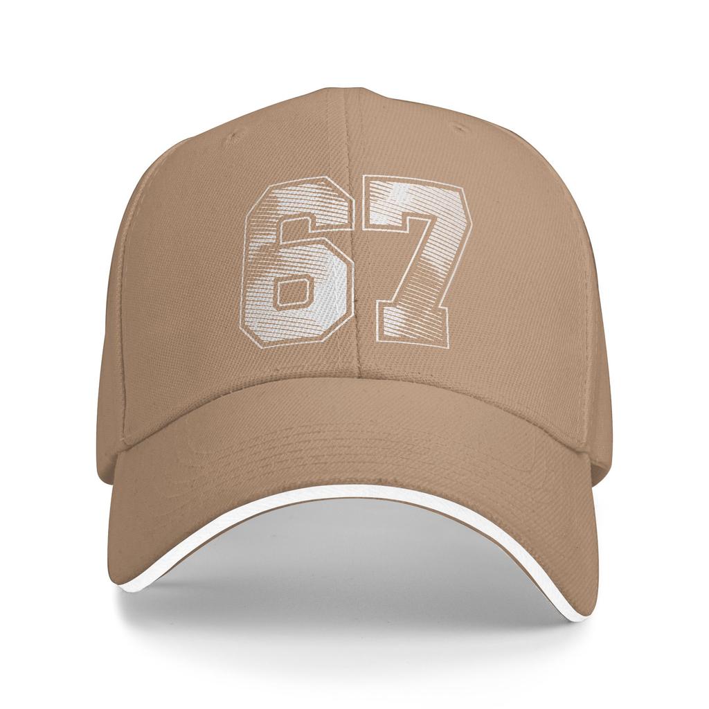 Casquette de Baseball Casual d'Été 67 Numéro de Sport Blanc Grunge Randonnée Pêche Hip Hop Casquettes Pour Unisexe Hommes Soleil Streetwear Casquettes de Baseball