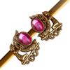 Vintage Retro Egyptian Pharaoh Revival Series Earrings With Golden Palace Style Antique