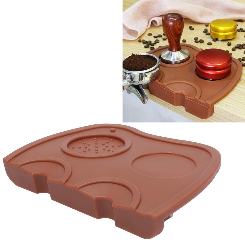 Silicone Coffee Tamper Pad Anti Slip Soft Tamper Mat Heat Resistant Corner Tamping Mat for Home