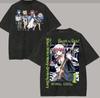 Stylish Washed Black "Bocchi the Rock!" Kessoku Band Anime Casual Cotton Short-Sleeve T-Shirt