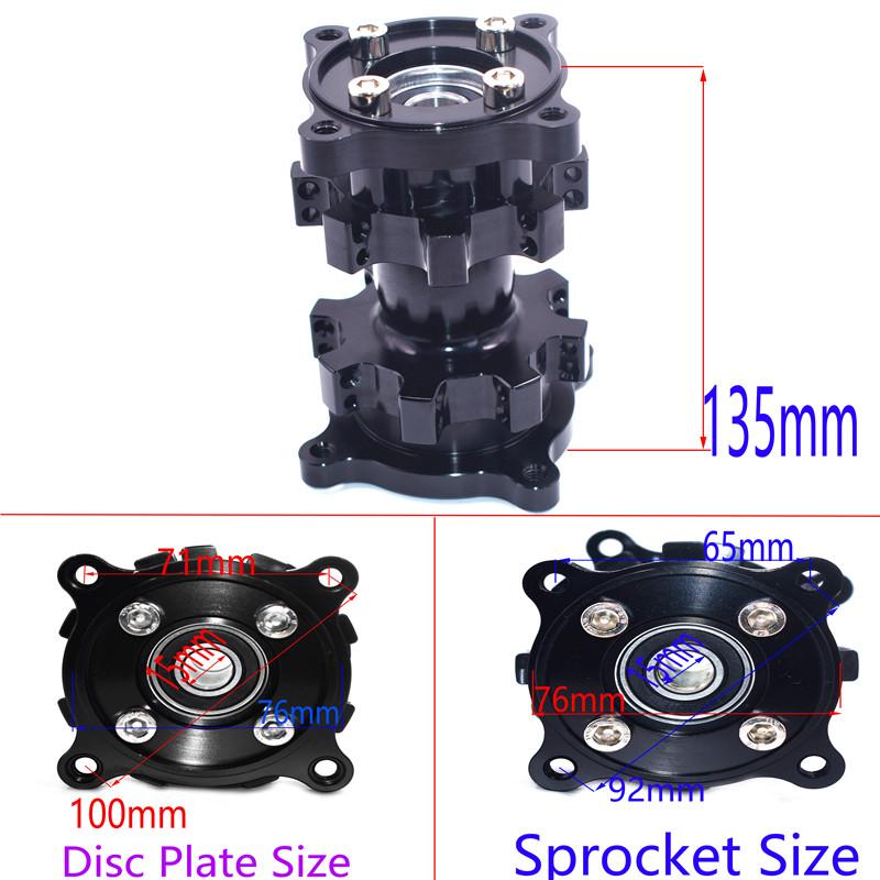 Rear CNC Aluminum Rim Hub 15MM Wheel Axle Hole Rear Rims Hubs For 10 12 14 17 Inch Dirt Pit Bike Motocross Wheel Tyre