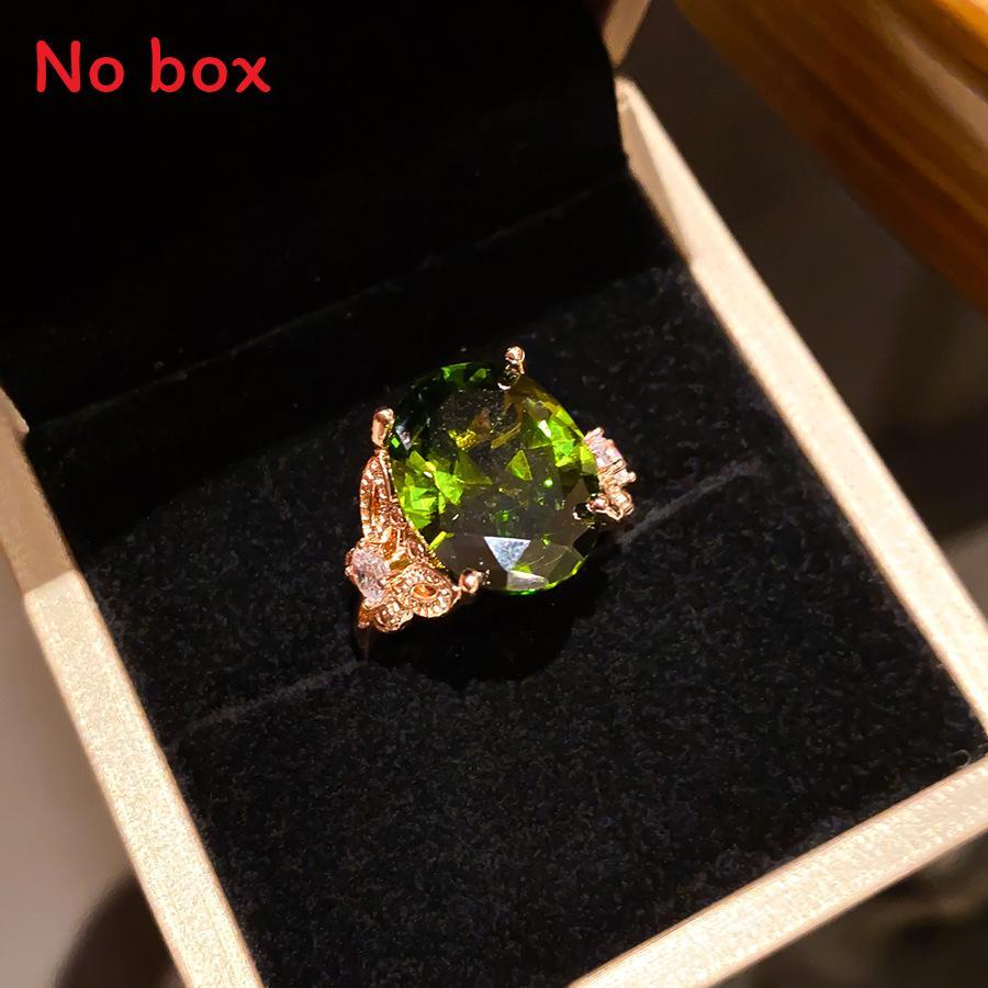 Geometric Zircon Oval Ring For Women With Copper Material Elegant Fashion Accessory