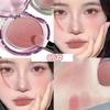 1Pc Peach Pink Blusher Matte Cheek Tint Blush Makeup Lasting Brighten Facial Smooth Rouge Powder Cosmetics