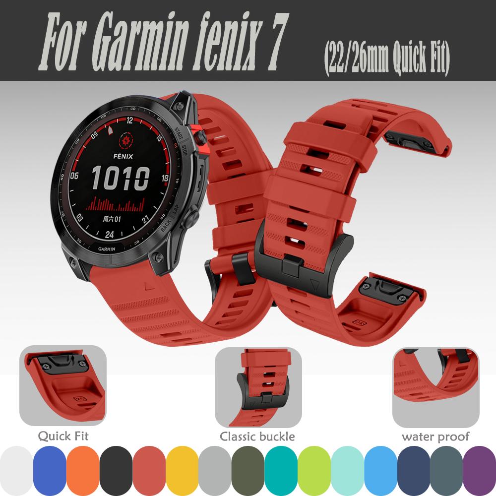 22/26mm Quick Fit Uhrenarmband für Garmin Fenix 7/Fenix 8 Pro 47/51MM Wasserdichtes und schweißfestes Outdoor-Band für Garmin Fenix 7