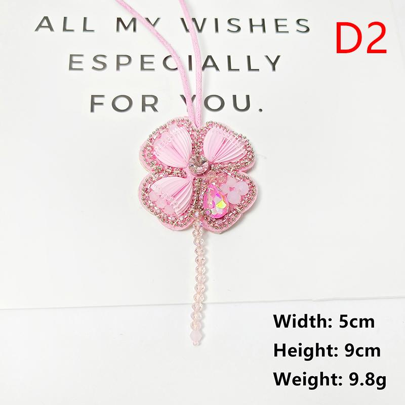 

3D Handmade Rhinestone Beaded Craft Rhinestone Applique Tassel Bag Pendant For Clothes Handbags Hats D2