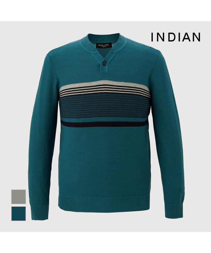 INDIAN One-Length Henley Neck Knit_Mivbrys1271