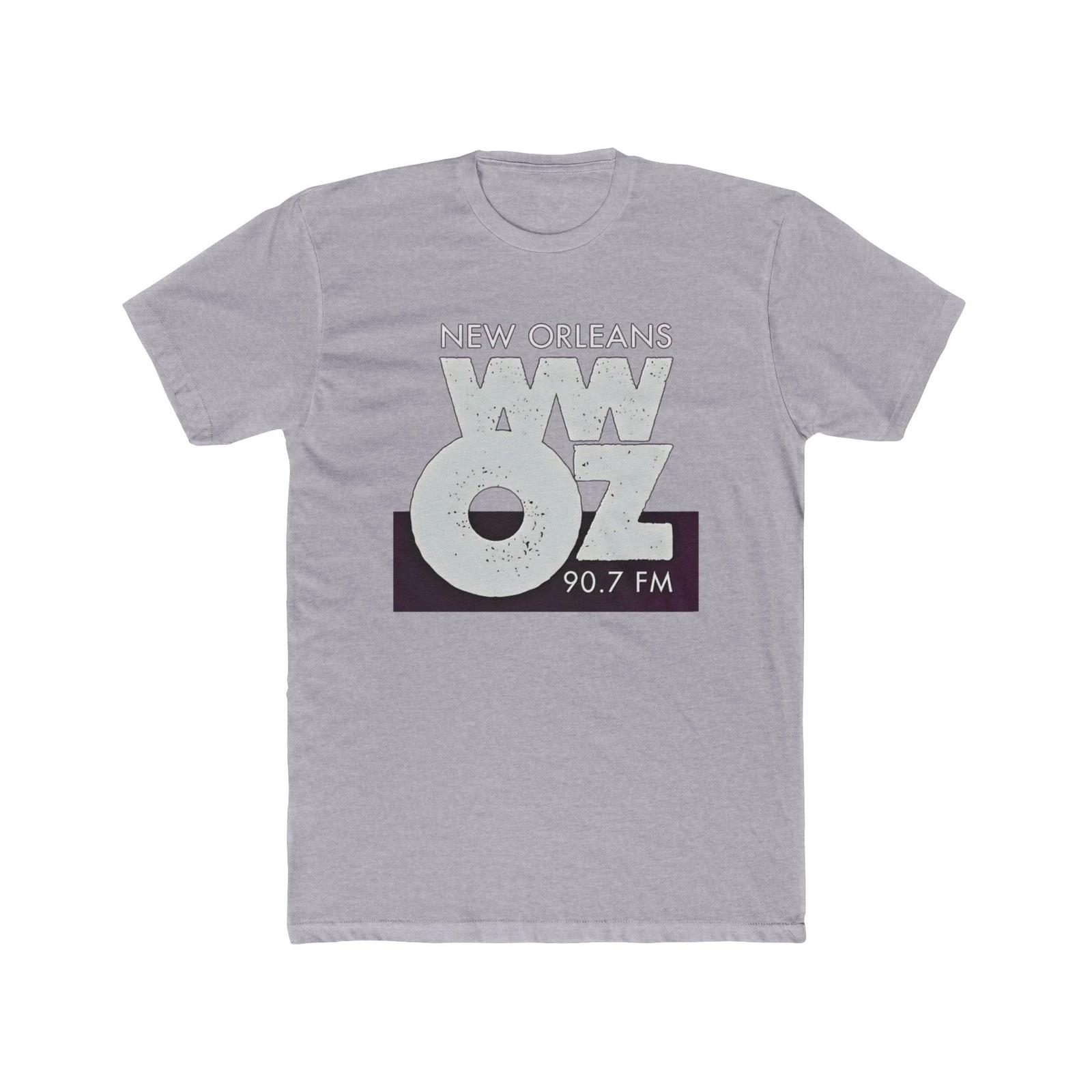 WWOZ New Orleans Jazz Music Station Men s Cotton Crew Tee L